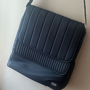 LUG Quilted Black Men's Messenger Bag